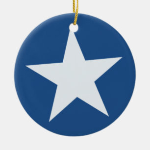 witte ster keramisch ornament