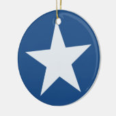 witte ster keramisch ornament (Links)
