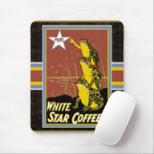 Witte Ster Kikker Mousepad Muismat (Met muis)