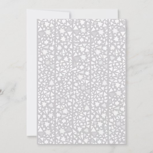 WITTE STER MUUR Joodse bruiloft uitnodiging (Achterkant)