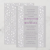 WITTE STER MUUR Joodse bruiloft uitnodiging (Voorkant / Achterkant)