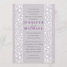 WITTE STER MUUR Joodse bruiloft uitnodiging