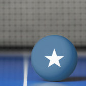 Witte ster op blauw pingpongbal (Net)