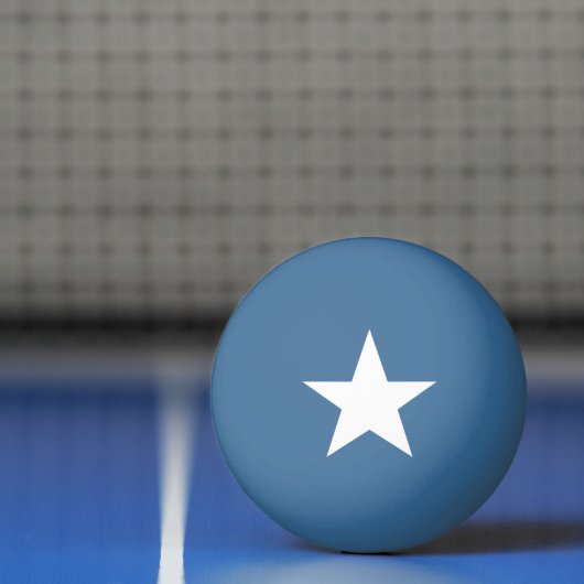 Witte ster op blauw pingpongbal (Net)