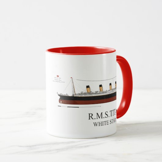 witte ster titanic mok (Voorkant rechts)