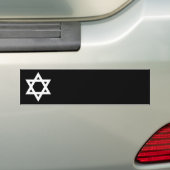 Witte Ster van David Bumpersticker (Op auto)