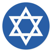 Witte ster van David Navy Blue