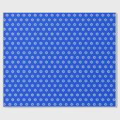 Witte ster van David Royal Blue Cadeaupapier (Vlak)