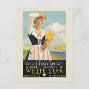 Witte Ster Vintage Poster 1931 Briefkaart
