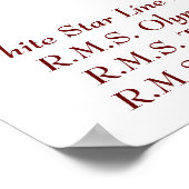 Witte sterlijnvloot van schepen poster (Hoek)