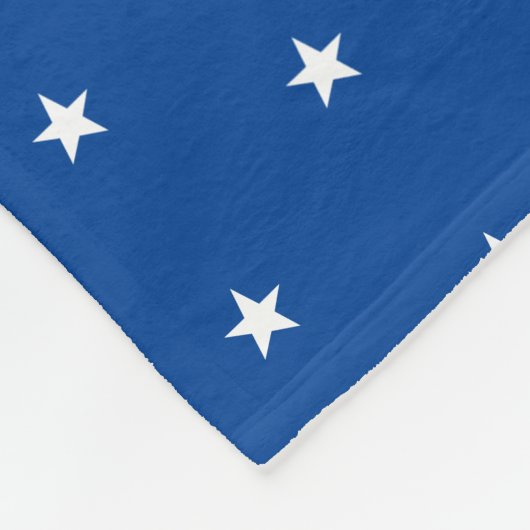 witte sterren blauw fleece deken (Hoek)