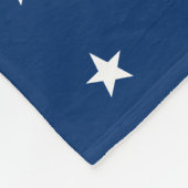 witte sterren blauw patroon fleece deken (Hoek)