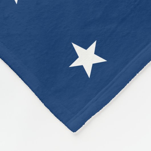 witte sterren blauw patroon fleece deken (Hoek)