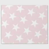 Witte sterren Blush roze moderne grafische vormgev Cadeaupapier (Vlak)