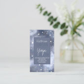 Witte sterren constellatie grijze blauwe nebula yo visitekaartje (Staand voorkant)