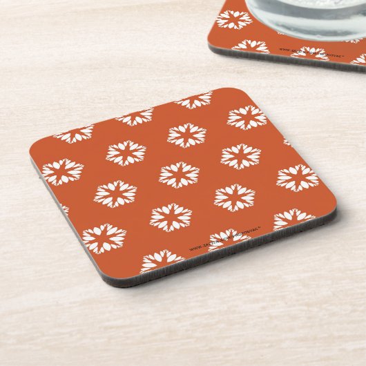 Witte sterren Cork coaster Drankjes Onderzetter (Linkerzijde)