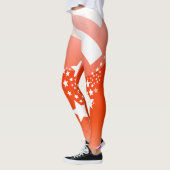Witte sterren en Oranje Leggings (Links)