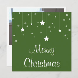 Witte Sterren Foto Kerst Kaart