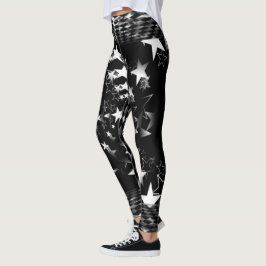 Witte sterren leggings