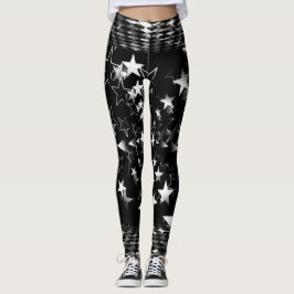 Witte sterren leggings