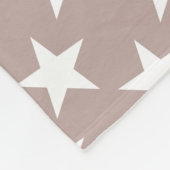 Witte sterren Licht bruin kleurenontwerp Sterk mod Fleece Deken (Hoek)