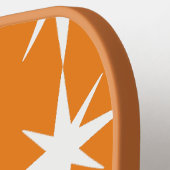Witte sterren met oranje achtergrond - Personalise Pickleball Paddle (Links Detail)
