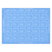  witte sterren op babyblauwe, persoonlijke randen tafelkleed (Voorkant (Horizontaal))