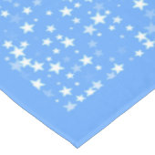  witte sterren op babyblauwe, persoonlijke randen tafelkleed (Gekanteld)
