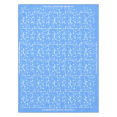  witte sterren op babyblauwe, persoonlijke randen tafelkleed (Voorkant)