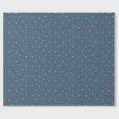 Witte sterren op blauw cadeaupapier (Vlak)