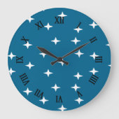 Witte sterren op blauw grote klok (Voorkant)
