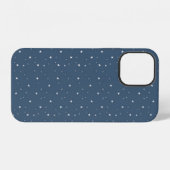 Witte sterren op blauw iPhone hoesje (Achterkant horizontaal)