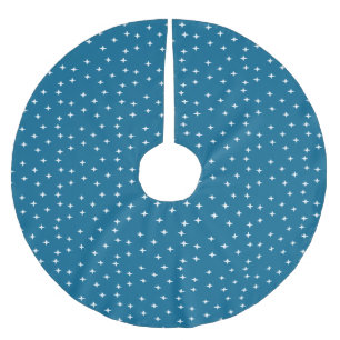 Witte sterren op blauw kerstboom rok