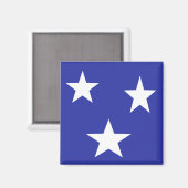 Witte sterren op blauw magneet (Voorkant / Achterkant)