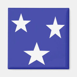 Witte sterren op blauw magneet