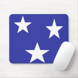 Witte sterren op blauw muismat
