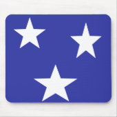 Witte sterren op blauw muismat (Voorkant)
