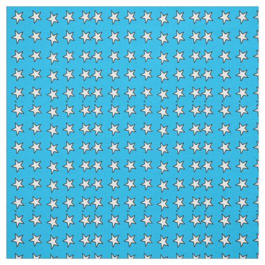 Witte sterren op blauw stof (Swatch)