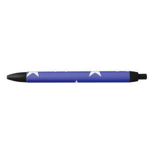 Witte sterren op blauw zwarte inkt pen