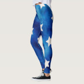 Witte sterren op blauwe Waterverf Leggings (Links)