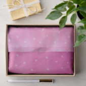 Witte sterren op blended pink tissue papier (Geschenk)