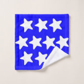 Witte sterren op diepblauw bad handdoek (Wasdoekje)
