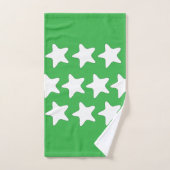 Witte sterren op groen bad handdoek (Handdoek)