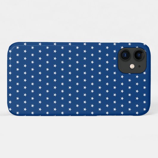 witte sterren op marineblauw Case-Mate iPhone case (Achterkant (horizontaal))