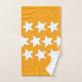 Witte sterren op oranje bad handdoek (Handdoek)