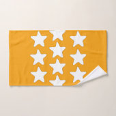 Witte sterren op oranje bad handdoek (Handdoek)