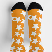 Witte sterren op oranje sokken (Top)