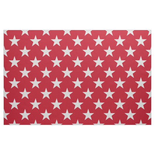 Witte sterren op rode achtergrondverbinding stof (Fat Quarter)