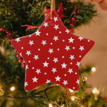 Witte sterren op rode kerstvakantie