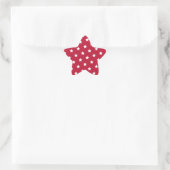 Witte sterren op rood ster sticker (Tas)